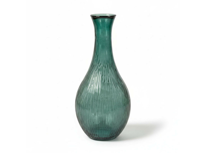 Vase verre recyclé Issea émeraude 34x34x75cm