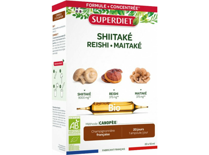 Shiitake Reishi Maitake Bio-20 ampoules-Superdiet