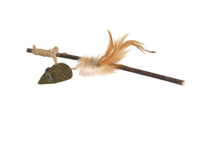 Canne à pêche souris avec herbe à chat + matatabi