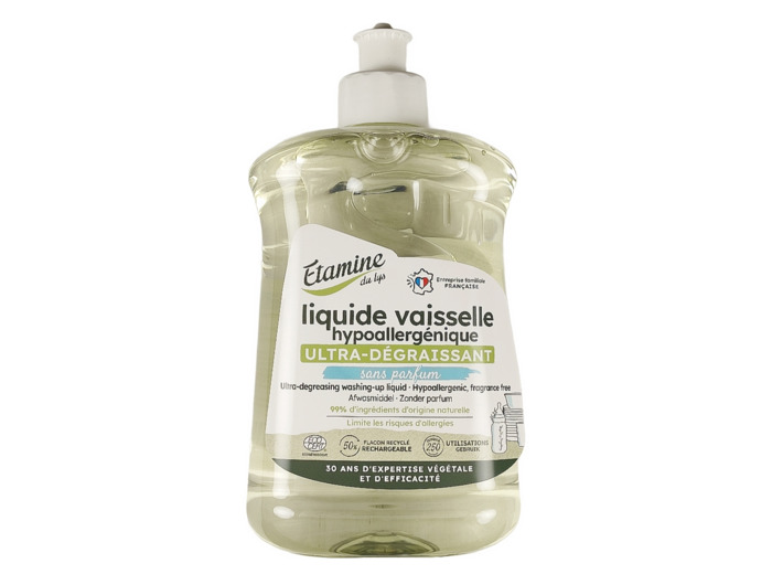 Liquide Vaisselle Hypoallergénique Sans Parfum 500mL