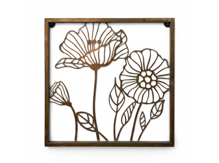 Décoration murale florale 32x29x33cm