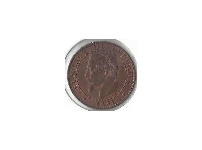 FRANCE 2 CENTIMES NAPOLEON III 1861 K  SUP