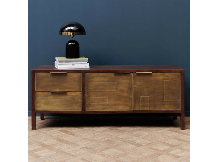 Buffet 2 portes 2 tiroirs Saïgon 56x140x44cm