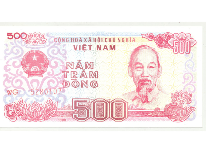 VIET NAM 500 DONG 1988 (1989 ) SERIE WG NEUF (W101a)