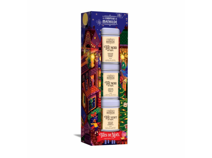Coffret Thés de Noël 3X25G Boite Métal