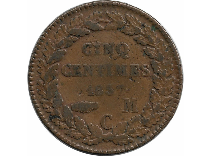 MONACO 5 CENTIMES 1837 MC TB