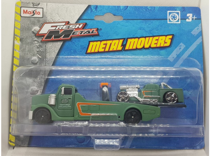 MAISTO METAL MOVERS DEPANNEUSE ET VOITURE VERT