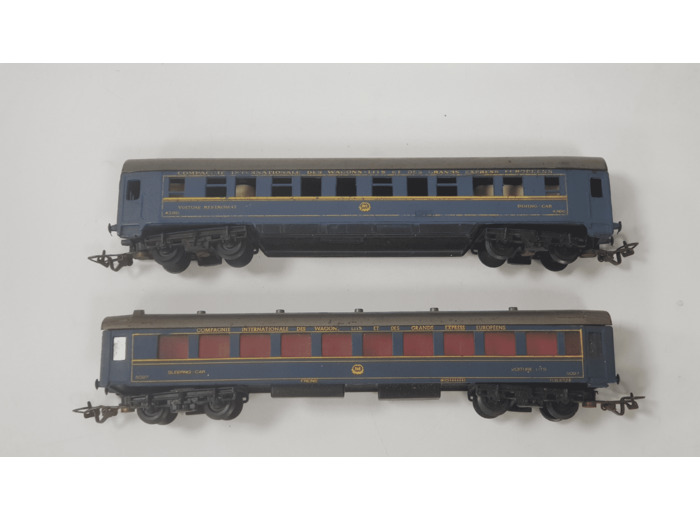 TROBY LOT DE 2 WAGONS CIWL DIFFERENTS SANS BOITE