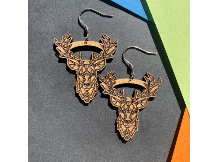 Boucles d'Oreilles Animal Cerf