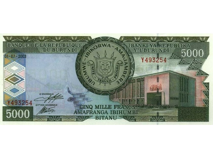 BURUNDI 5000 FRANCS 05/02/1999 NEUF