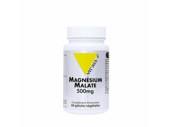 Magnésium Malate-500mg-60 gélules végétales-Vit'all+