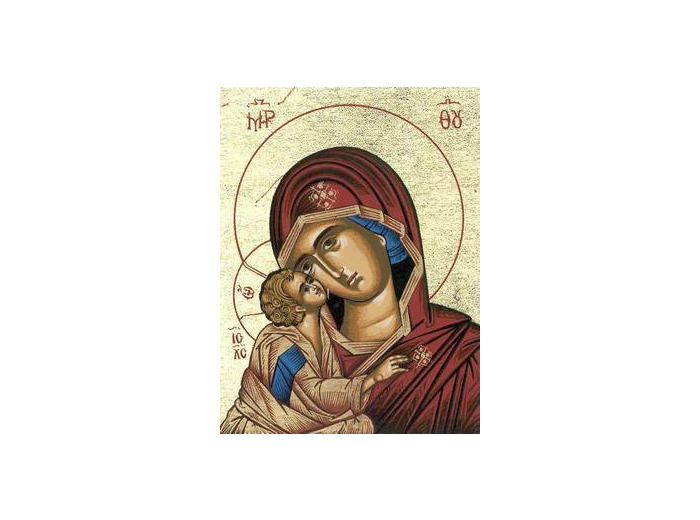 Icône sérigraphiée MDF  12*18 cm- KORSUN ROUGE