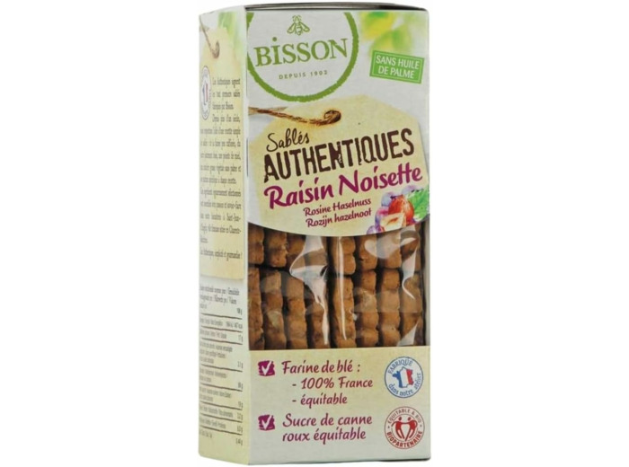 Biscuit raisin noisette Authentique 175g Bisson
