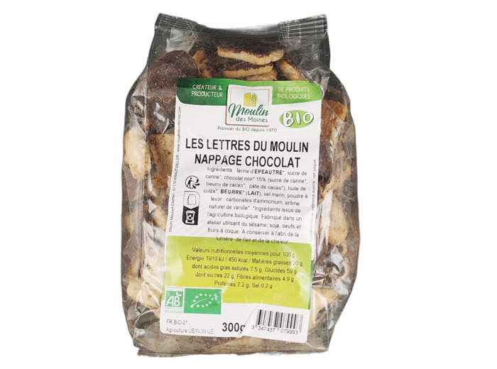 Les Lettres du Moulin Nappage Chocolat 300g Bio