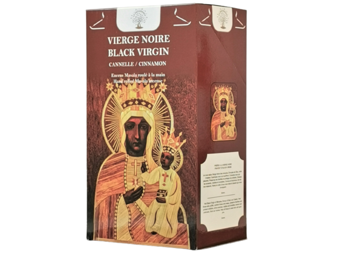 1 étui de 12 bâtons d'Encens - VIERGE NOIRE - Cannelle