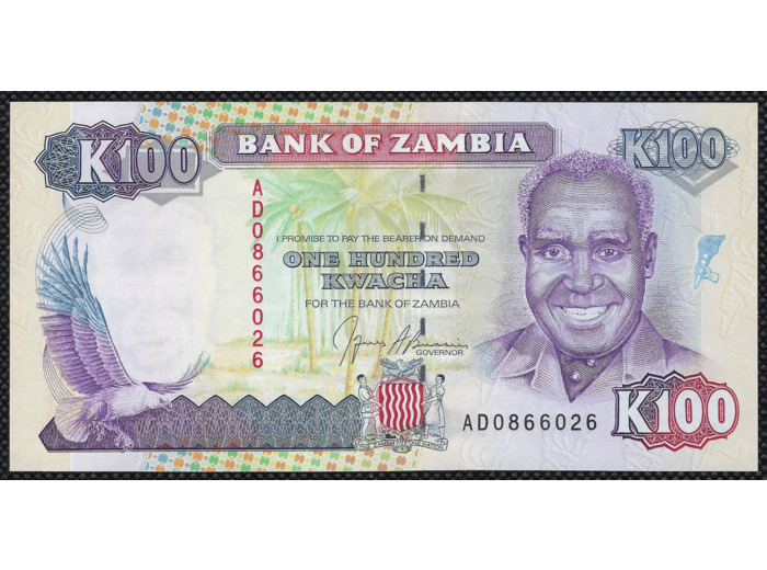 ZAMBIE 100 KWACHA non daté (1991) SERIE AD NEUF W34