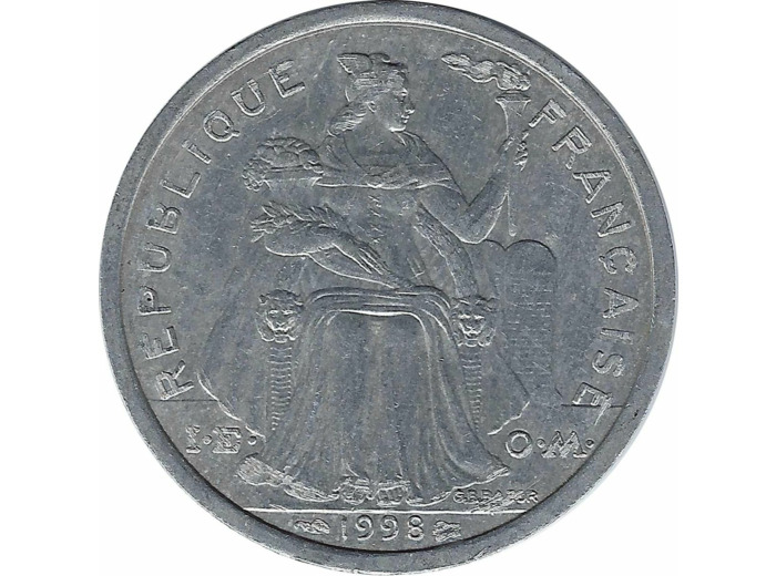 POLYNESIE FRANÇAISE 2 FRANCS 1998 SUP