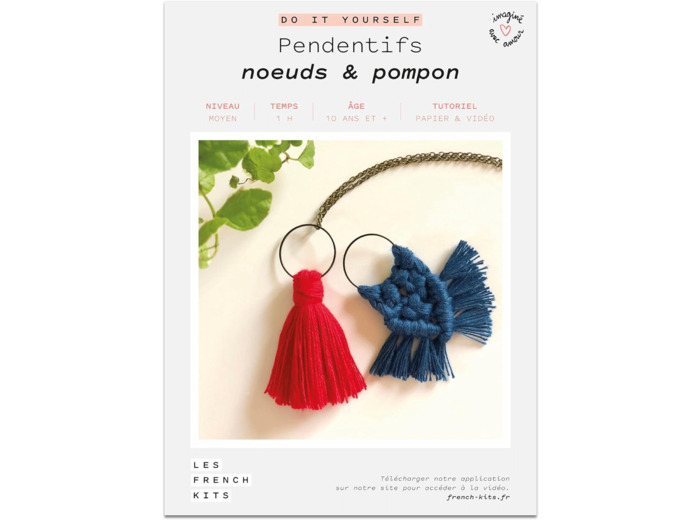 French Kits Les DIY - Pendentifs - Noeuds & Pompon