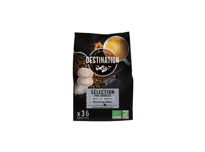 Dosettes Café Senseo sélection Pur Arabica Bio-x36-Destination