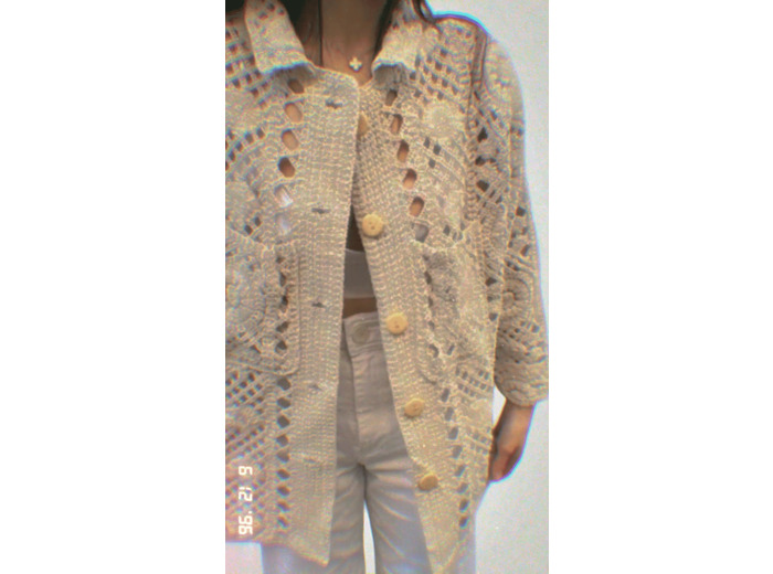 Veste en crochet Rosa