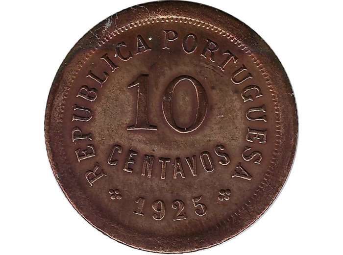PORTUGAL 10 CENTAVOS 1925 TTB+