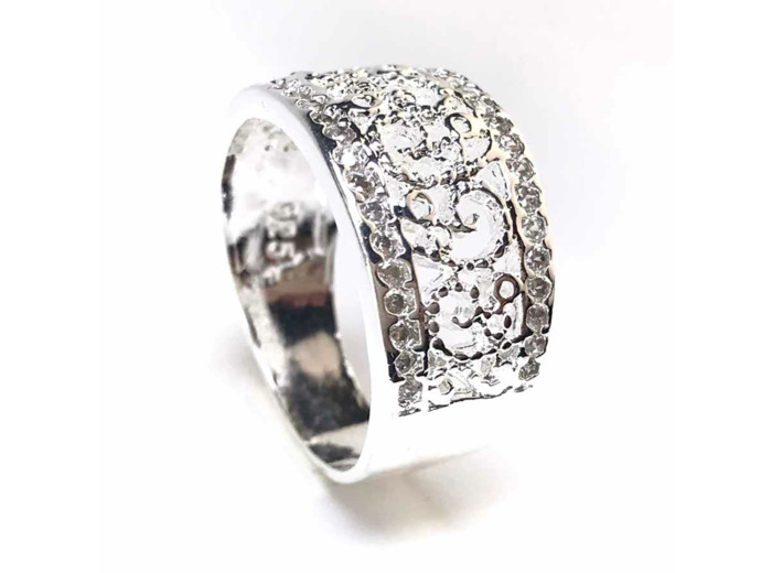 Bague Unique Tendance Ajourée Argent Arabesque