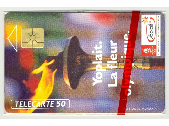 TELECARTE NSB 50 UNITES 01/92 YOPLAIT LA FLEUR OLYMPIQUE F129A