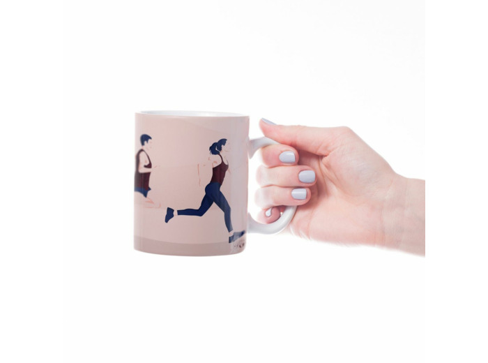 Tasse ou mug running "Un homme et une femme qui courent" - Personnalisable