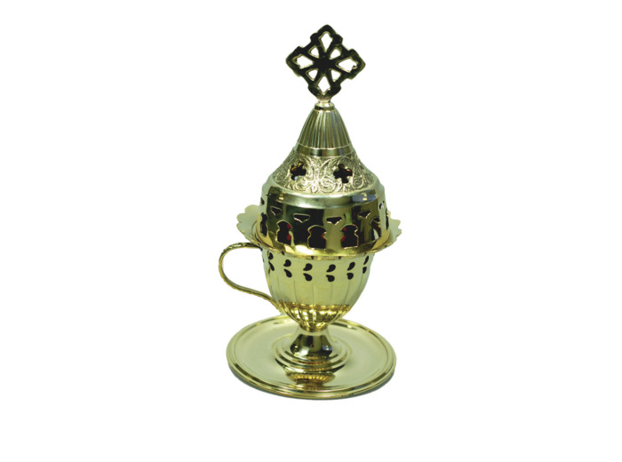 Lampe à Huile en Bronze 21cm