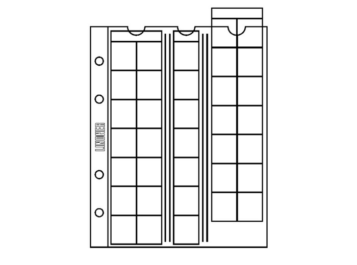 5 FEUILLES NUMISMATIQUE 35 CASES 306013