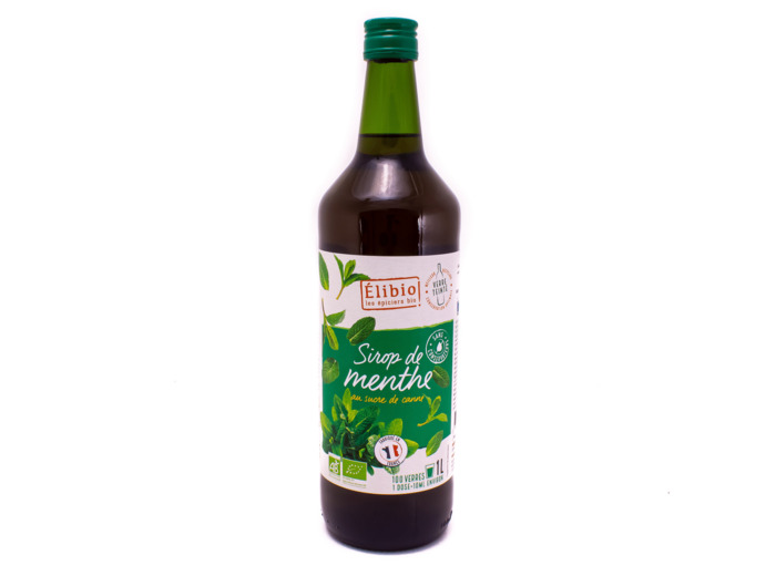 Sirop de Menthe au Sucre de Canne Bio 1L