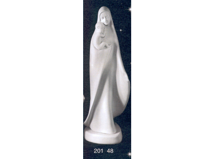 Vierge à l'enfant sur socle-porcelaine 48cm