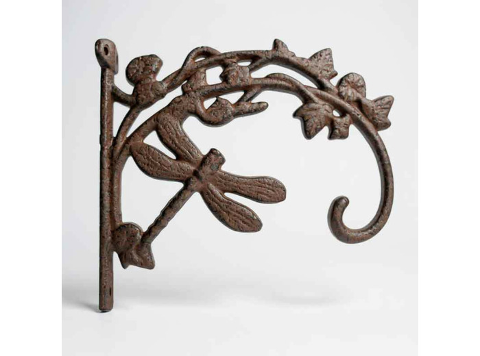 Potence murale libellule en fonte 20x4x17cm