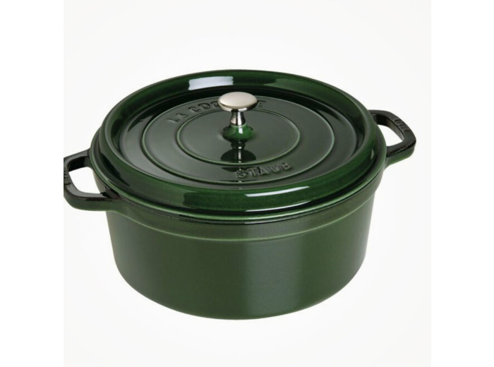 COCOTTE EN FONTE RONDE 28 CM verte