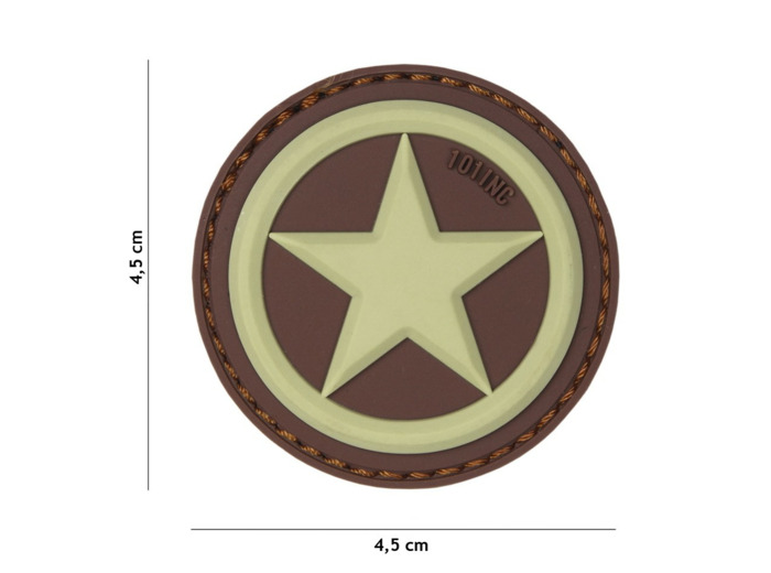 Patch 3D PVC étoile USA (sable)