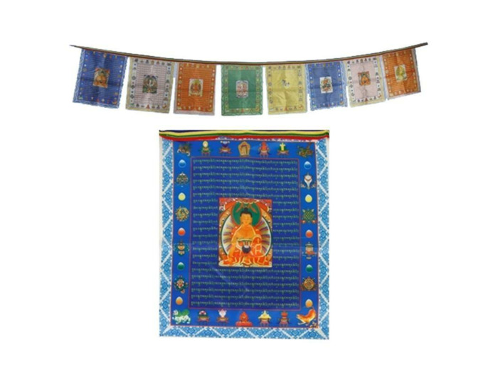 Drapeaux de prière Bouddhas fil de 10