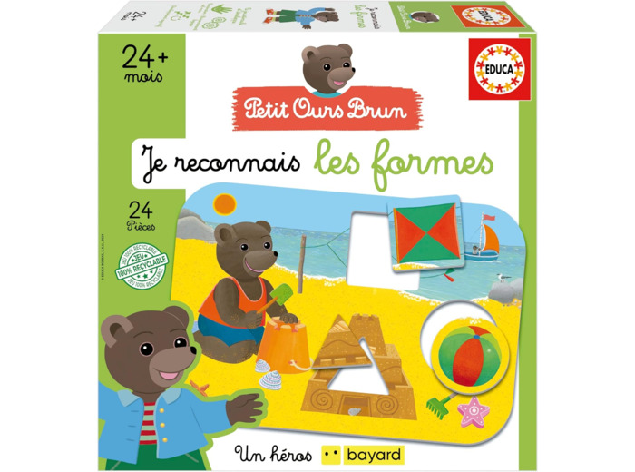 Educa - Jeu pour Apprendre Les Formes | Le Petit Ours Brun.