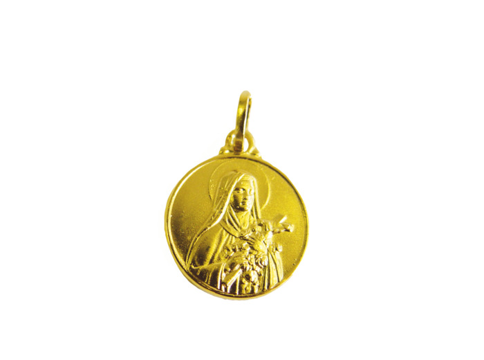 Médaille 14mm en Plaqué Or  - THERESE