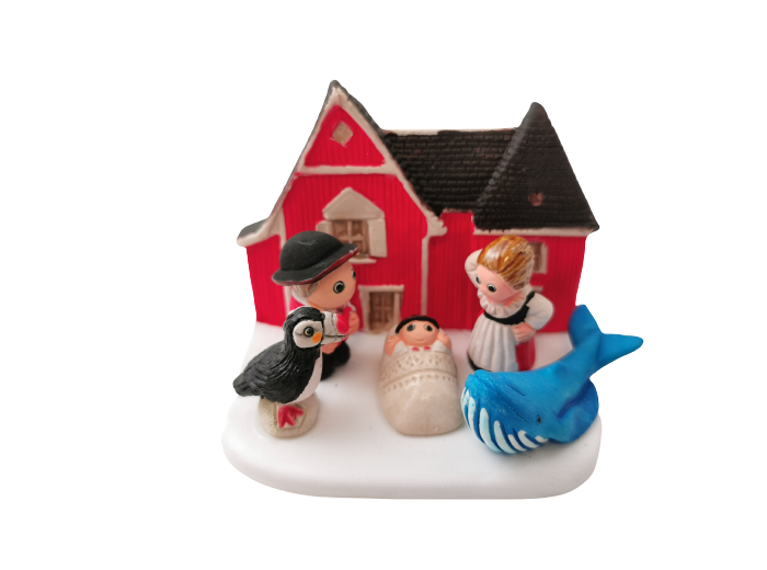 CRECHE en céramique BLOC 8x7cm- ISLANDE