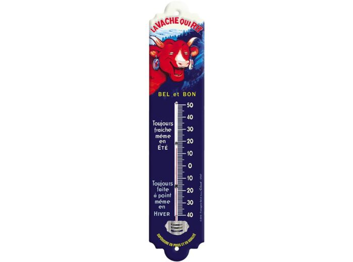 Thermomètre métal Vache qui rit - 6.5 x 30 cm - 57047