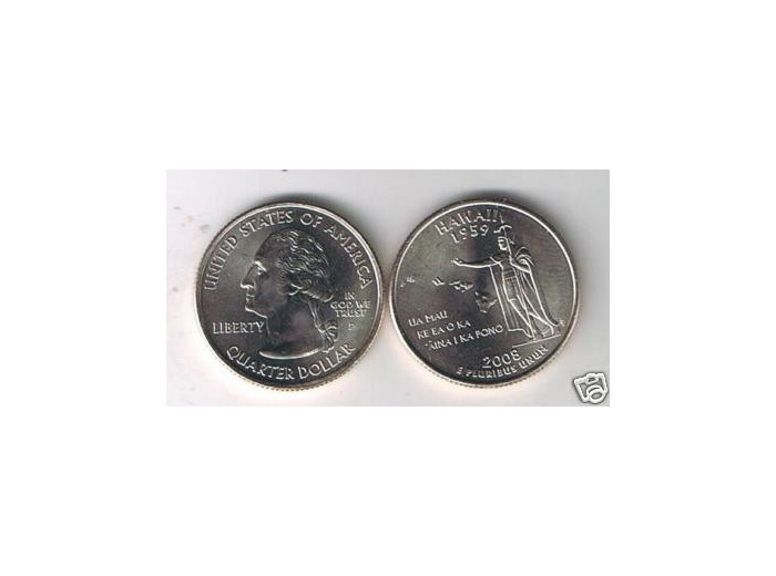 AMERIQUE (U.S.A) 1/4 DOLLAR 2008 P HAWAI SUP-