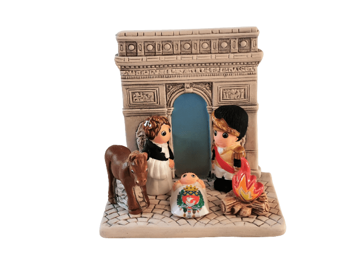 CRECHE en céramique BLOC 8x7cm- TRIOMPHE