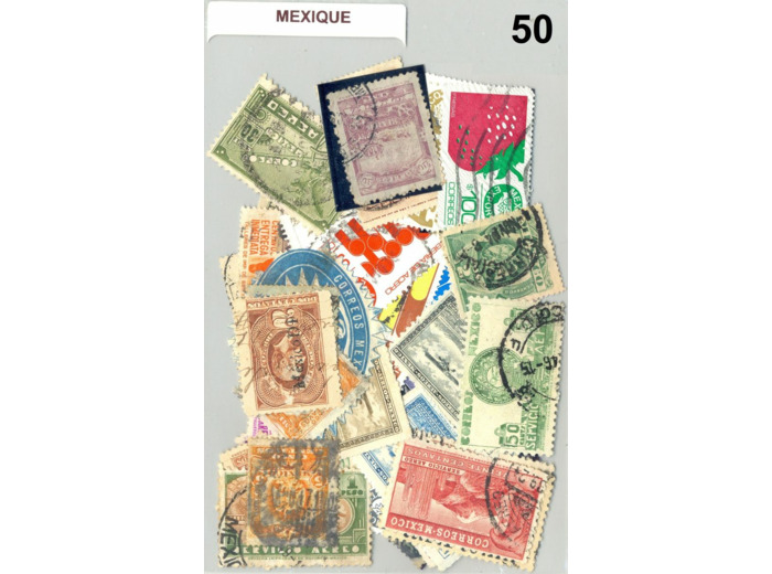 TIMBRES MEXIQUE DIFFERENTS NEUF ET OBLITERES *50