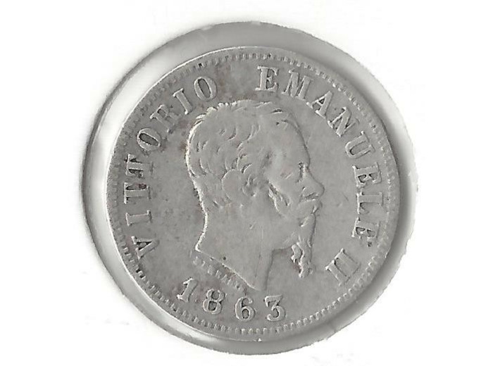 ITALIE 50 CENTESIMI 1863 TBN TB+