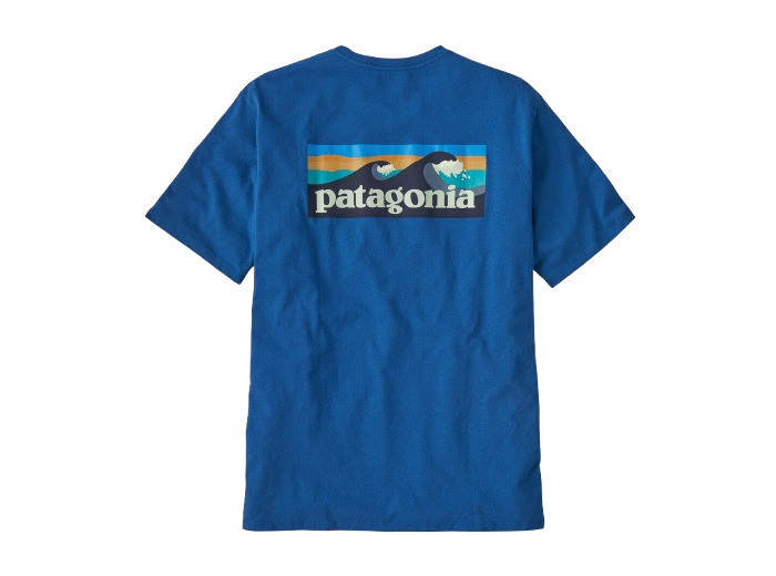 Tee Shirt PATAGONIA Boardshort Logo Pocket Endless Blue