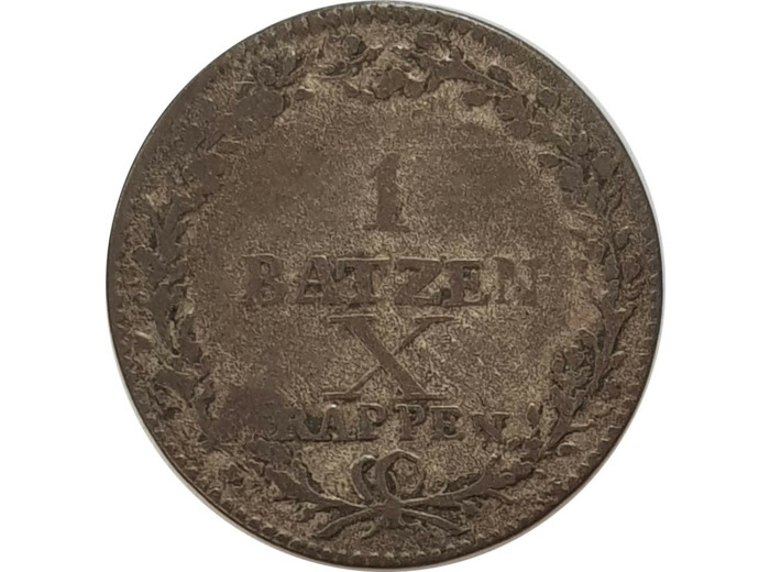 SUISSE CANTON DE LUCERNE 1 BATZEN 1810 TB+