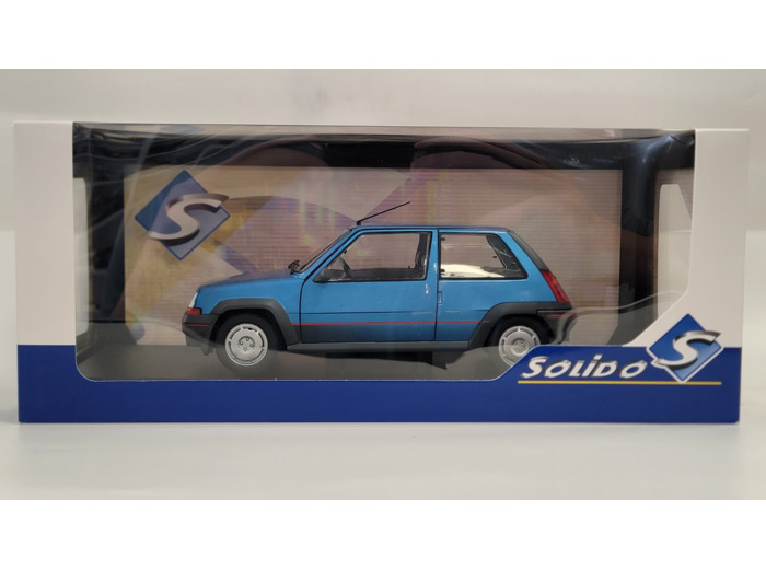 RENAULT 5 GT TURBO MK1 1985 BLEU ALPINE SOLIDO 1/18 BOITE D'ORIGINE