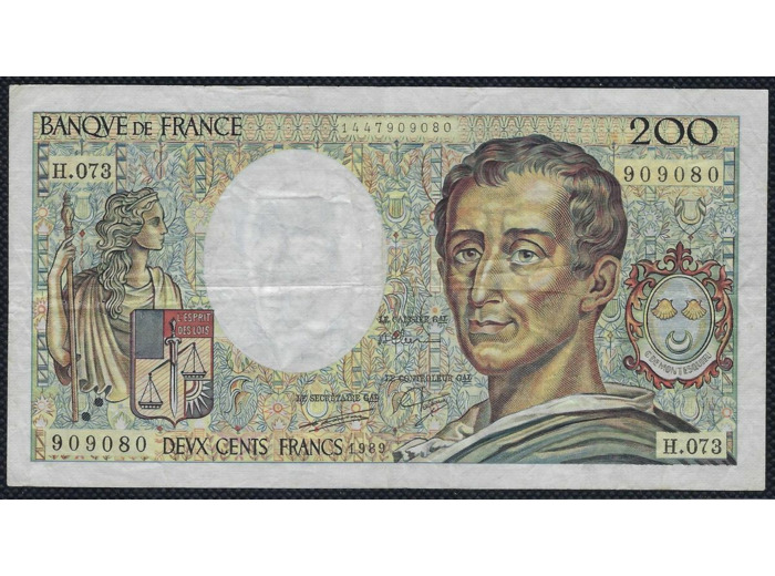 FRANCE 200 FRANCS MONTESQUIEU 1989 H.073 TTB+