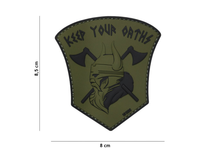 Patch 3D PVC Viking "Keep your Orths" (vert)