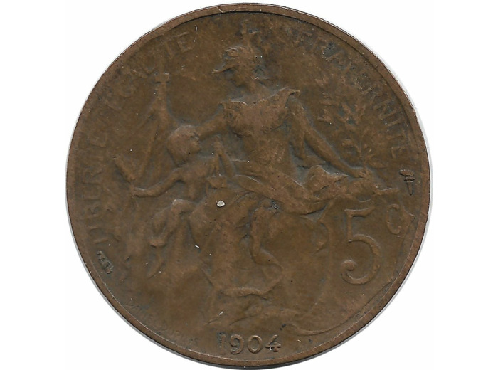 FRANCE 5 CENTIMES DUPUIS 1904 TB+